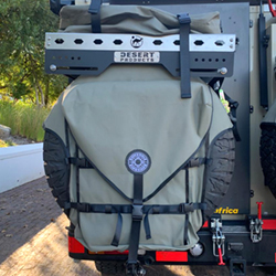 4x4 Land Cruiser spare wheel cover with storage bags